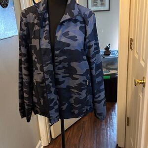 Chico's Blue Camo Windbreaker Jacket